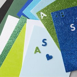 Creativ Company - Foam Sheets, size 14x25 cm, thickness 2 mm, blue/green harmony, 12 sheet/ 1 pack (790481) / Toys