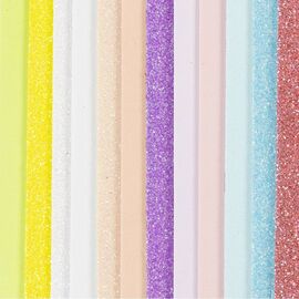 Creativ Company - Foam Sheets, size 14x25 cm, thickness 2 mm, pastel colours, 12 sheet/ 1 pack (790483) / Toys