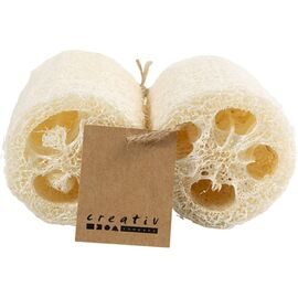 Creativ Company - Natural Loofah Sponge - Light Natural - L: 10 cm, Dia: 5,5-8 cm, 2 pc/1 pack (70028) / Toys