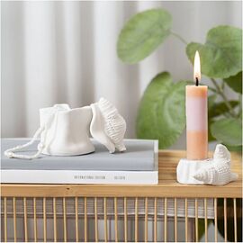 DIY Kit  - Mini Craft Kit Modelling, Candle holder with shells - Off White - 1 pack (977842) / Toys