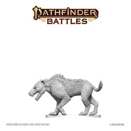 Pathfinder Battles Deep Cuts Unpainted Miniature Hyaenodon 13 cm