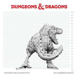 Dungeons & Dragons Nolzur's Marvelous Miniatures Unpainted Miniature Tyrannosaurus Zombie 20 cm