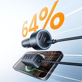 Orico ChargeClip 108W Car Charger 2x USB-A + 4x USB-C with Clip - Black