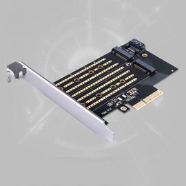 Orico PDM2 PCI-E 3.0 x4 Expansion Card for M.2 NVMe and SATA Drives - Black