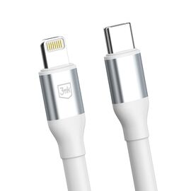 3mk Hyper Cable N-SERIES USB-C / Lightning 1m PD 3.0 9V / 3A 27W - white