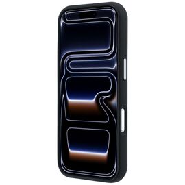 Mercedes Leather Semi Wrap Wood Effect MagSafe Case for iPhone 17 Pro Max - Black