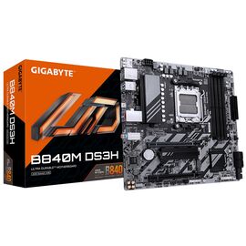 GIGABYTE B840M DS3H Motherboard - AMD Ryzen 9000 CPUs, 8+2+2 Phases VRM, up to 8200MHz DDR5, 2xPCIe 4.0 M.2, 2.5GbE LAN, USB 3.2 Gen 1