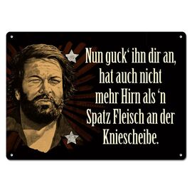 Bud Spencer Tin Sign Nun guck' ihn dir an,... 10 x 15 cm