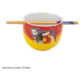 KPop Demon Hunters Ramen Bowl with Chopsticks Mira Spice Queen