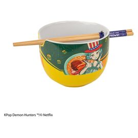 KPop Demon Hunters Ramen Bowl with Chopsticks Zoey Hamburger