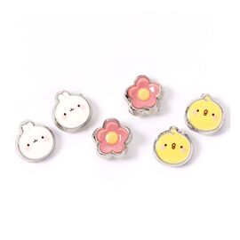 Molang Stud Earrings 3-pack Molang and Piu Piu