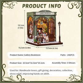 Miniature House Model Kit Gallery Bookstore 20 x 16 cm