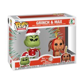 The Grinch(Anniversary) POP! Books Vinyl Figures 2-Pack Grinch w/ Max 9 cm