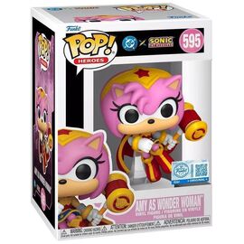 DC x Sonic the Hedgehog POP! Heroes Vinyl Figure Amy as Wonder Woman 9 cm