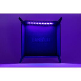 FanRoll Shadowlight Folding Blacklight Dice Tray Black