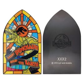 Jurassic Park Ingot Stained Glass Style Metal 11 cm