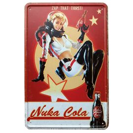 Fallout Metal Sign Nuka Cola Girl