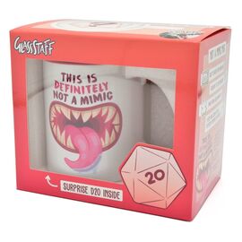 Glassstaff Gift Set Mug & Dice D20 Not a Mimic