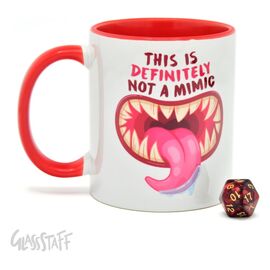 Glassstaff Gift Set Mug & Dice D20 Not a Mimic