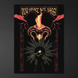 The Lord of the Rings Luminescent Poster Balrog 50 x 70 cm