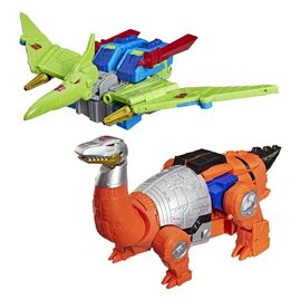Transformers Age of the Primes Leader Class Action Figure 2-Pack G2 G2 Dinobot Swoop &amp; G2 Dinobot Sludge 19 cm