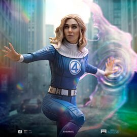 Fantastic Four Art Scale Statue 1/10 Invisible Woman and Franklin 28 cm