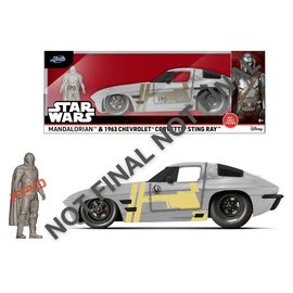 Star Wars Diecast Model 1:24 Mandalorian Chevrolet Corvette Sting Ray 1963