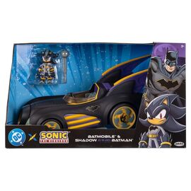 DC x Sonic - The Hedgehog Action Figure with Vehicle Shadow Batman & Batmobile 6 cm