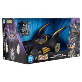 DC x Sonic - The Hedgehog Action Figure with Vehicle Shadow Batman & Batmobile 6 cm