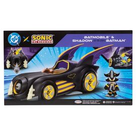 DC x Sonic - The Hedgehog Action Figure with Vehicle Shadow Batman & Batmobile 6 cm