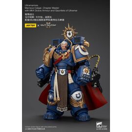 Warhammer 40k Action Figure Ultramarines Marneus Calgar Chapter Master with MKX Gravis Armour and Gauntlets of Ultramar 20 cm