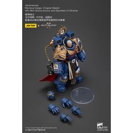 Warhammer 40k Action Figure Ultramarines Marneus Calgar Chapter Master with MKX Gravis Armour and Gauntlets of Ultramar 20 cm