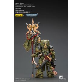 Warhammer 40,000 Action Figure Death Guard Plague Marine Icon bearer with Boltgun and Plague knife 12 cm