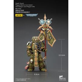 Warhammer 40,000 Action Figure Death Guard Plague Marine Icon bearer with Boltgun and Plague knife 12 cm