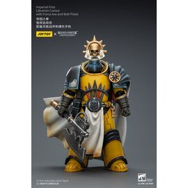 Warhammer Imperial Fists Action Figure Librarian Consulwith Force Axe and Bolt Pistol 12 cm