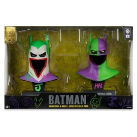 Batman DC Direct Mini Replica 1/3  2-pack Batman Cowls Hush & Knightfall (Jokerized) (Gold Label) 18 cm