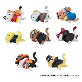 One Piece Mega Cat Project Trading Figure Egghead NyanPieceNyan! Stickie! 3 cm Assortment (8)