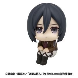 Attack on Titan Look Up PVC Statues Levi Cleaning up Ver. & Mikasa Ackerman (with gift) 11 cm