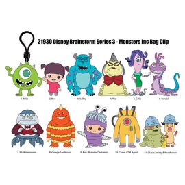 Monsters, Inc. 15th Anniversary 3D PVC Bag Clips Series 76 Display (24)