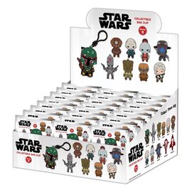Star Wars Most Wanted Bounty Hunters 3D PVC Bag Clips Series 1 Display (24)