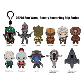 Star Wars Most Wanted Bounty Hunters 3D PVC Bag Clips Series 1 Display (24)
