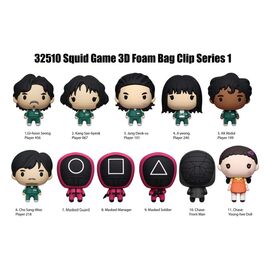 Squid Game 3D PVC Bag Clips Series 1 Display (24)