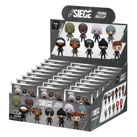 Six Siege 3D PVC Bag Clips Series 1 Display (24)