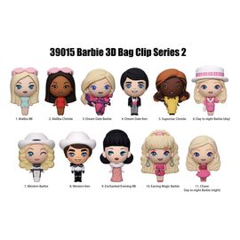 Barbie 3D Foam Bag Clips Series 2 Display (24)