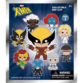 Marvel 3D Foam Bag Clips X-men Classic Series 3 Display (24)