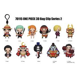 One Piece 3D PVC Bag Clips Series 2 Display (24)