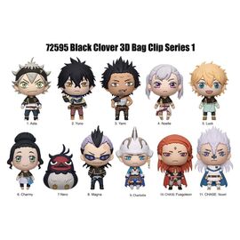 Black Clover 3D Foam Bag Clips Serie 1 Display (24)