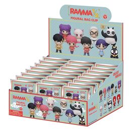 Ranma 1/2 3D PVC Bag Clips  Series 1 Display (24)