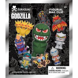 Tokidoki x Godzilla 3D Foam Bag Clips Display (24)