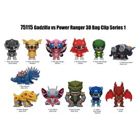 Godzilla vs. Power Rangers 3D PVC Bag Clips Series 1 Display (24)